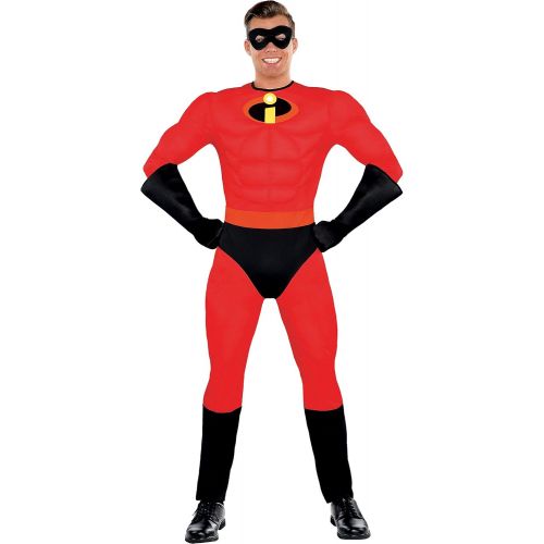  할로윈 용품Party City, Mr. Incredible Halloween Costume for Men, Disney, The Incredibles, Standard Size, with Accessories