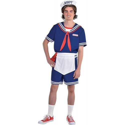  할로윈 용품Party City Steve Scoops Ahoy Halloween Costume for Men, Stranger Things with Accessories