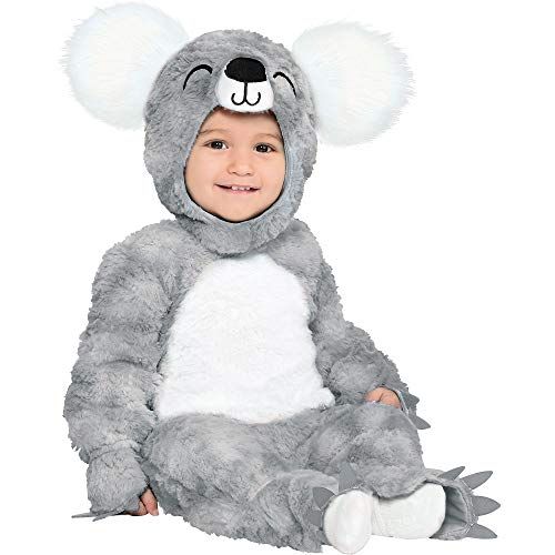  할로윈 용품Party City Soft Cuddly Koala Bear Halloween Costume for Babies, Hooded Onesie, Gray and White