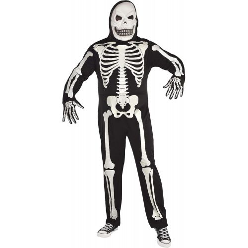  할로윈 용품Party City Glow-in-The-Dark Skeleton Halloween Costume for Men, Plus Size, Includes Jumpsuit, Hood and Gloves