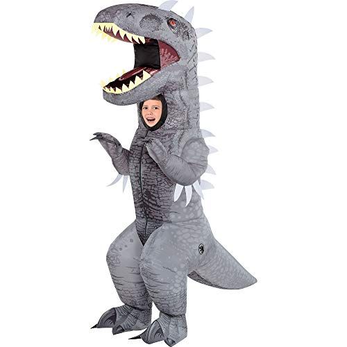  할로윈 용품Party City Inflatable Indominus Rex Halloween Costume for Children, Jurassic World, Standard Size, Battery Operated Fan