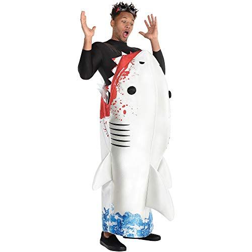  할로윈 용품Party City Shark Attack Survivor Halloween Costume for Adults, Standard Size, Includes Pullover Tunic