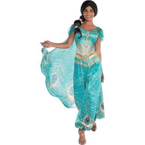  할로윈 용품Party City Jasmine Whole New World Halloween Costume for Women, Aladdin Live Action, with Accessories