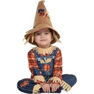 Party City Tiny Scarecrow Halloween Costume for Babies, Includes Jumpsuit and Hat