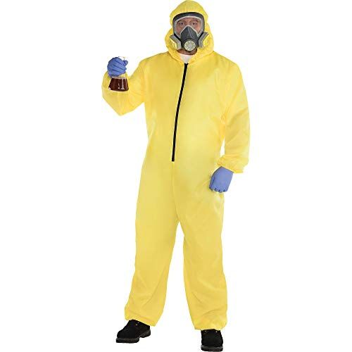  할로윈 용품Party City Hazmat Suit Halloween Costume for Men, Plus Size, Includes Jumper and Mask