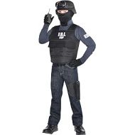 Party City F.B.I. Halloween Costume for Boys, Large(12-14), Includes Helmet, Walkie Talkie, Goggles and More