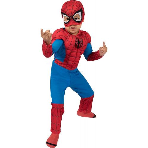  할로윈 용품Party City Classic Spider-Man Muscle Halloween Costume for Toddler Boys, Includes Headpiece