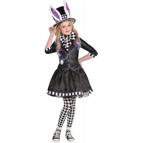  할로윈 용품Party City Dark Mad Hatter Costume for Children, Includes a Dress with Jacket, Tights, a Bow Tie, and a Hat