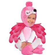 Party City Flamingo Costume for Babies, 12-24 Months, Includes Jumpsuit, Wings, Hood, and Booties