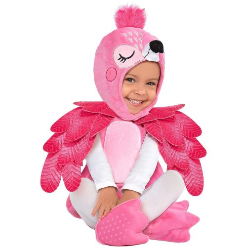  할로윈 용품Party City Flamingo Costume for Babies, 12-24 Months, Includes Jumpsuit, Wings, Hood, and Booties