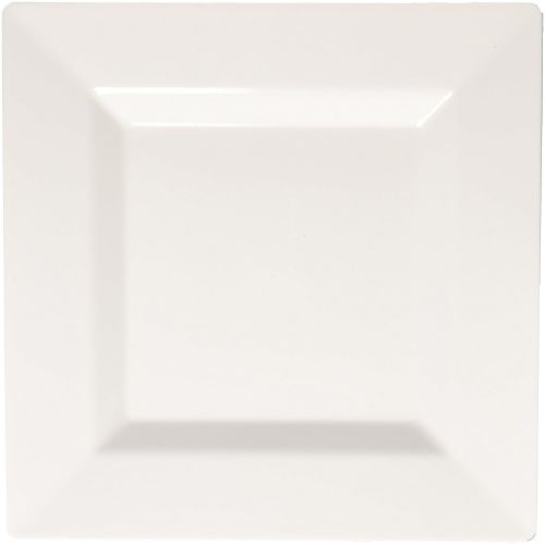  Party Essentials 40-Count Hard Plastic 9.5 Classic Square Lunch/Dinner Plates, White