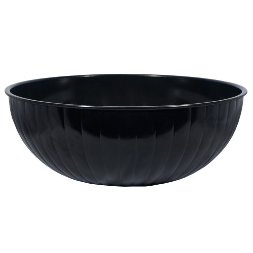  Party Essentials Plastic Serving Bowl, 192-Ounce Capacity, Black (Case of 6)