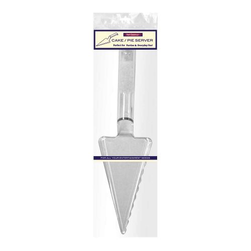  Party Essentials Heavy-Duty Plastic Cake Server, Clear (Case of 12)