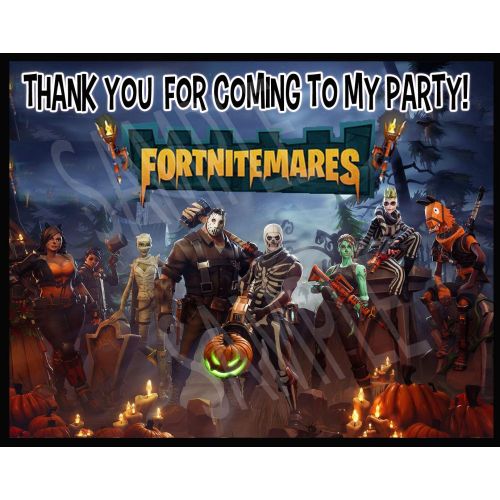  Party Over Here FORTNITMARES Banner Video Game Large Vinyl Indoor or Outdoor Banner Sign Poster Backdrop,...