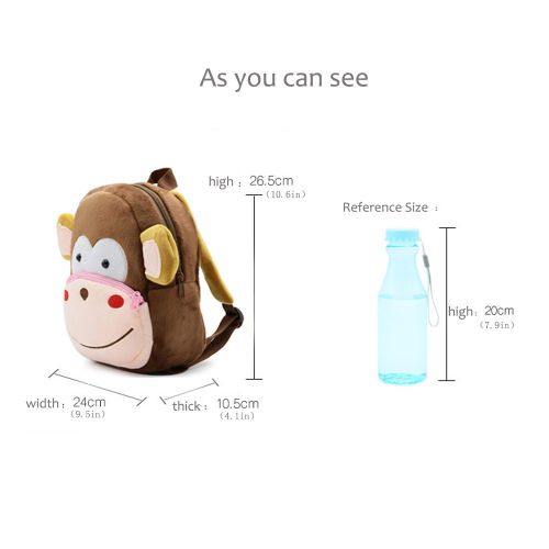  Party planet New Cartoon Cute Animal Plush Backpack for Kids Age 1-5Years