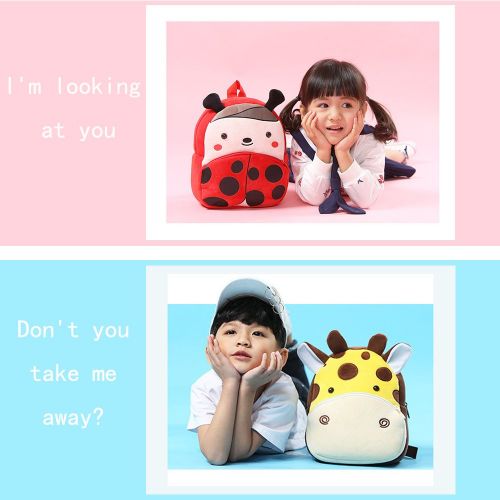  Party planet New Cartoon Cute Animal Plush Backpack for Kids Age 1-5Years