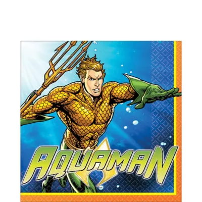 PartyCity Aquaman Lunch Napkins 16ct