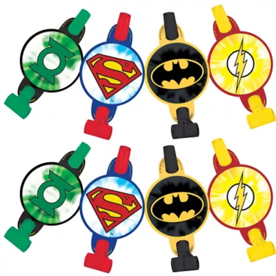 PartyCity Justice League Blowouts 8ct