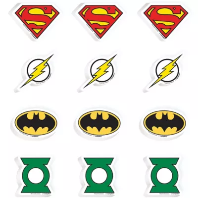  PartyCity Justice League Erasers 12ct