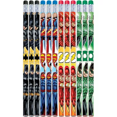 PartyCity Justice League Pencils 12ct