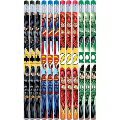  PartyCity Justice League Pencils 12ct