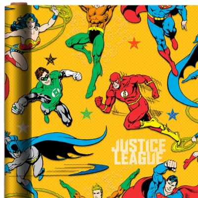 PartyCity Justice League Gift Wrap