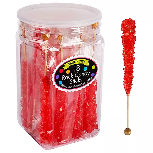 PartyCity Red Rock Candy Sticks 18pc