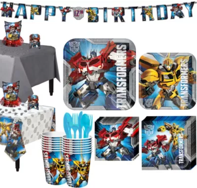PartyCity Transformers Tableware Party Kit for 16 Guests