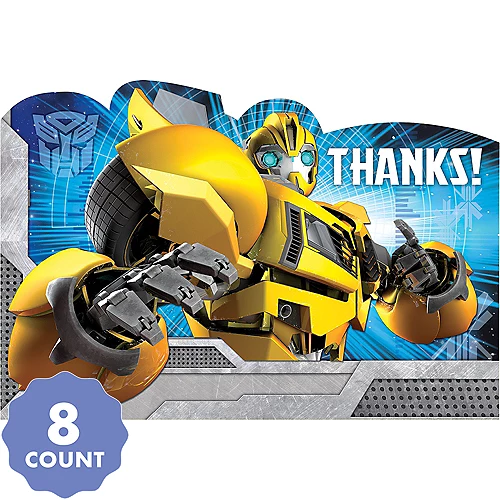 PartyCity Transformers Thank You Notes 8ct