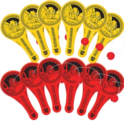 PartyCity Transformers Paddle Balls 12ct