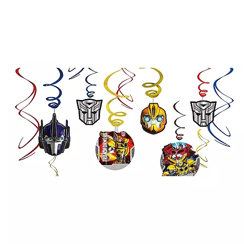 PartyCity Transformers Swirl Decorations 12ct