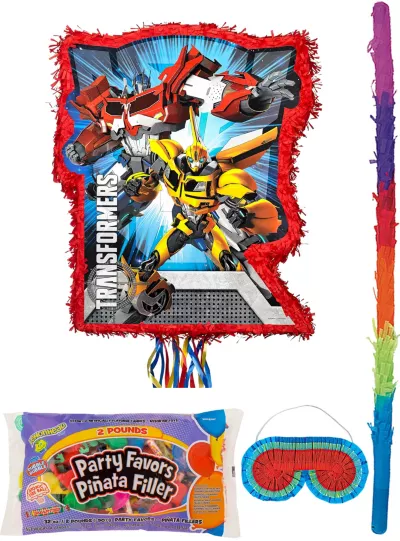 PartyCity Red Transformers Pinata Kit with Candy & Favors
