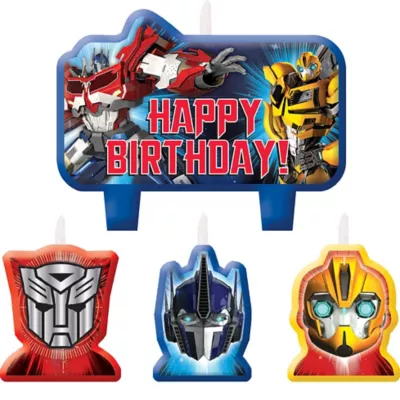 PartyCity Transformers Birthday Candles 4ct