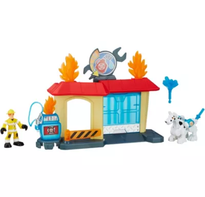  PartyCity Rescue Bots Griffin Rock Garage Playset 7pc - Transformers