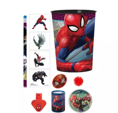 PartyCity Spider-Man Super Favor Kit for 8 Guests