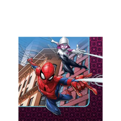 PartyCity Spider-Man Webbed Wonder Beverage Napkins 16ct