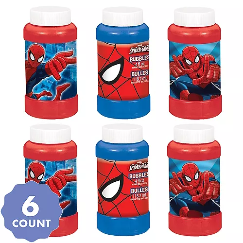 PartyCity Spider-Man Bubbles 6ct