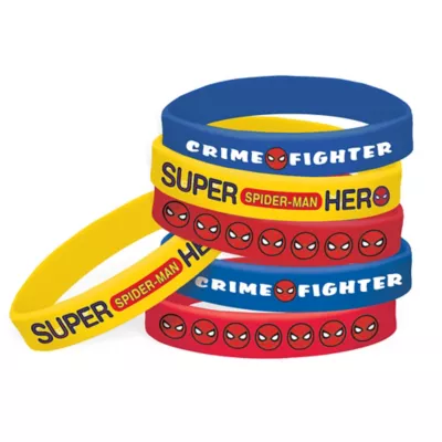 PartyCity Spider-Man Webbed Wonder Wristbands 6ct