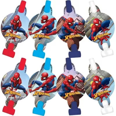 PartyCity Spider-Man Webbed Wonder Blowouts 8ct
