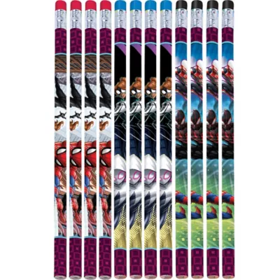 PartyCity Spider-Man Webbed Wonder Pencils 12ct