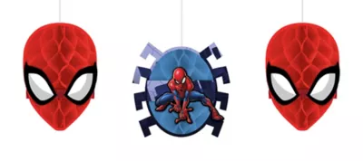 PartyCity Spider-Man Webbed Wonder Honeycomb Balls 3ct