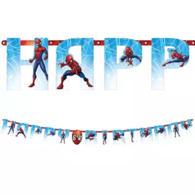 PartyCity Spider-Man Webbed Wonder Birthday Banner Kit