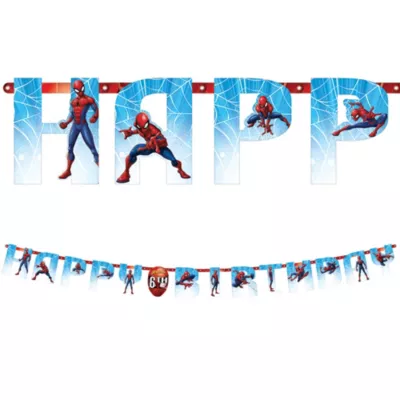  PartyCity Spider-Man Webbed Wonder Birthday Banner Kit