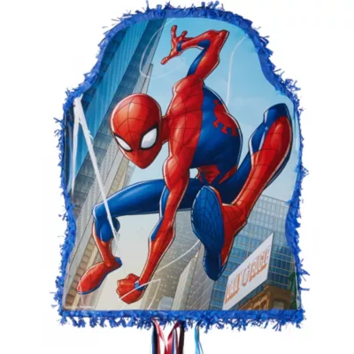 PartyCity Pull String Blue Spider-Man Pinata