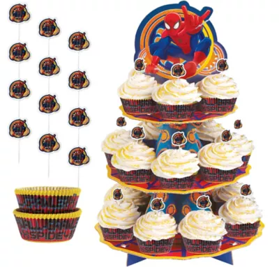 PartyCity Spider-Man Cupcake Kit for 24