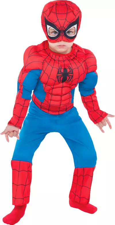 PartyCity Toddler Boys Classic Spider-Man Muscle Costume