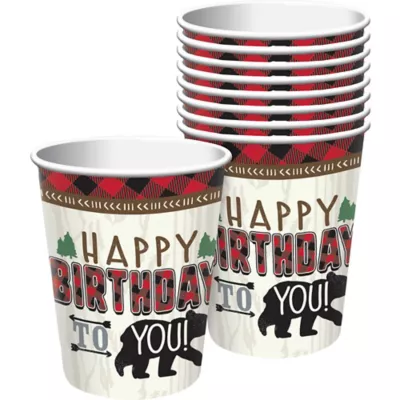 PartyCity Little Lumberjack Cups 8ct