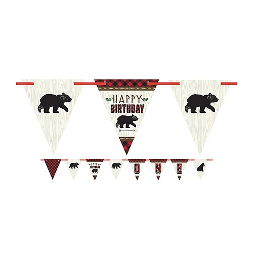 PartyCity Little Lumberjack Pennant Banner