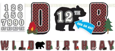 PartyCity Little Lumberjack Birthday Banner Kit