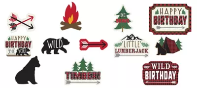 PartyCity Little Lumberjack Cutouts 12ct
